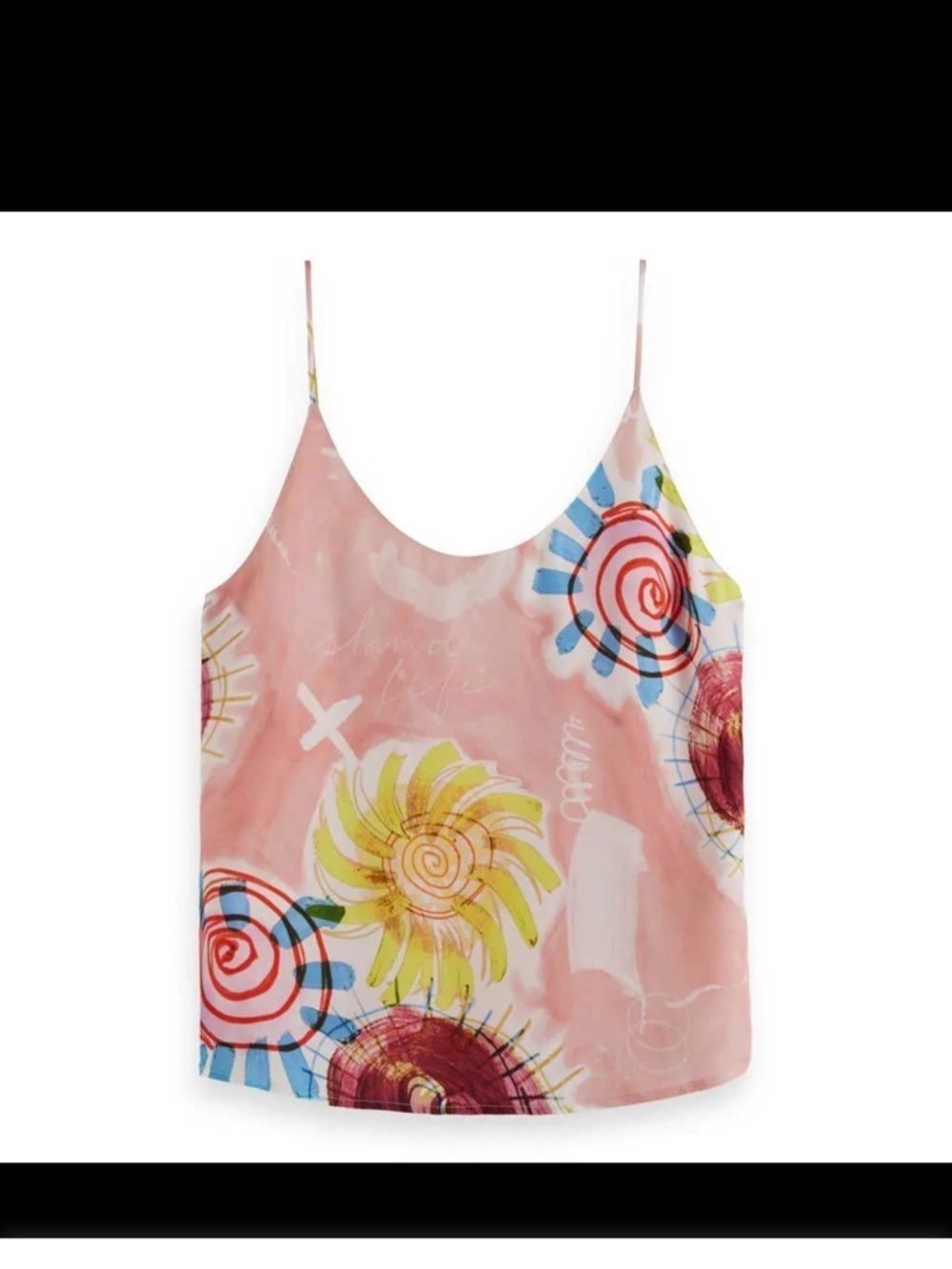 Scotch & Soda Pink Abstract Floral Camisole XS - Picture 2 of 7